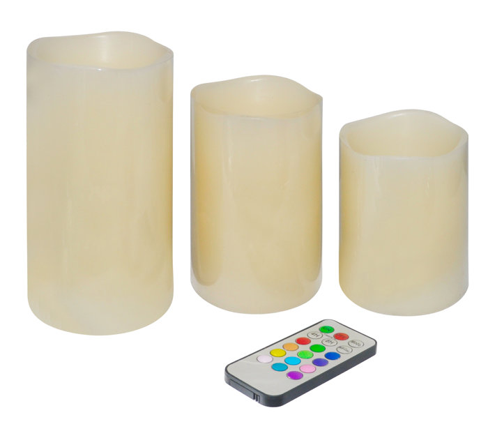 LED-bloklys med farveskift 3-pk.